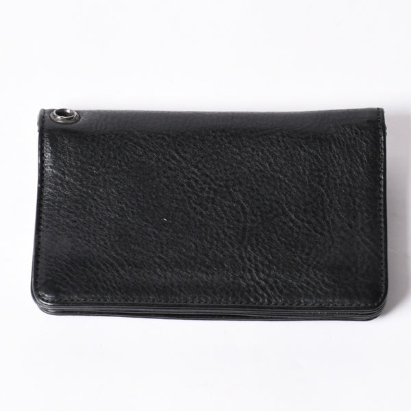 Very good condition CHROME HEARTS 1ZIP BS FLEUR BUTTON WALLET 1 zip BS flare button bifold wallet leather wallet used 4a001764