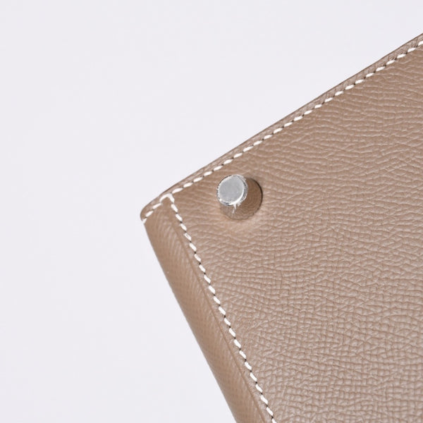 新品未使用 HERMES エルメス ケリー28 外縫い エトゥープ B刻印 ヴォーエプソン シルバー金具 ハンドバッグ 中古 4a001067
