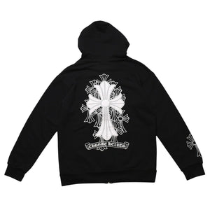 CHROME HEARTS クロムハーツ セメタリークロスジップアップパーカー CHクロス セメタリークロス シルバー金具 ブラック 黒 美品 中古 4a002033