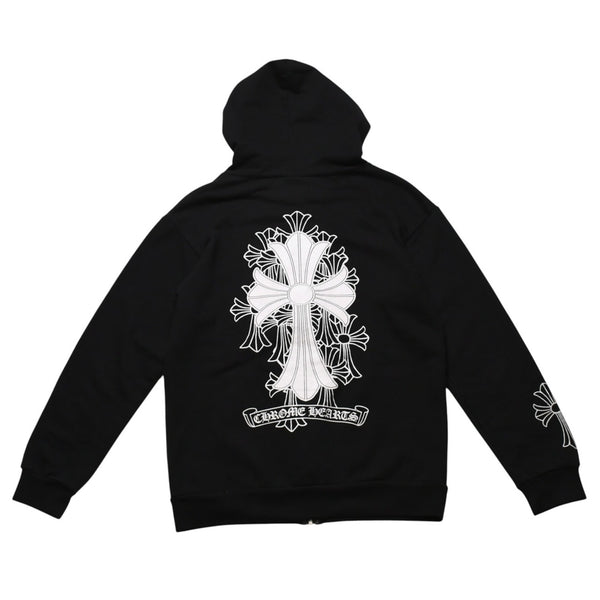 CHROME HEARTS クロムハーツ セメタリークロスジップアップパーカー CHクロス セメタリークロス シルバー金具 ブラック 黒 美品 中古 4a002033