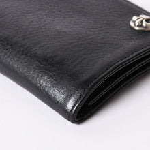 画像をギャラリービューアに読み込む, 極美品 CHROME HEARTS クロムハーツ 1ZIP BS FLEUR BUTTON WALLET 1ジップ BSフレアボタン 二つ折り財布 レザーウォレット 中古 4a001764