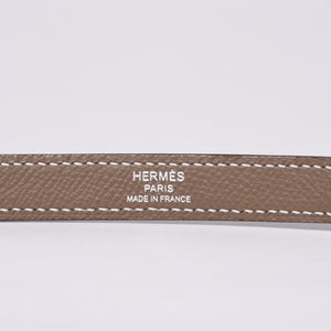 新品未使用 HERMES エルメス ケリー28 外縫い エトゥープ B刻印 ヴォーエプソン シルバー金具 ハンドバッグ 中古 4a001067