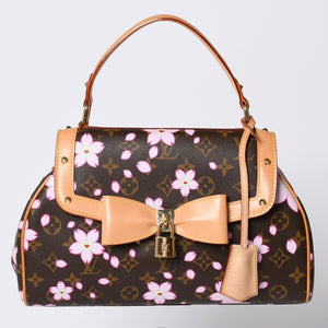 Very Good Condition LOUIS VUITTON Sack Retro PM Handbag M92012 Monogram Cherry Blossom Takashi Murakami Used 4a001243