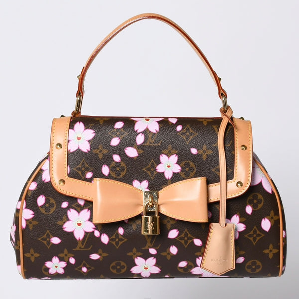 Very Good Condition LOUIS VUITTON Sack Retro PM Handbag M92012 Monogram Cherry Blossom Takashi Murakami Used 4a001243