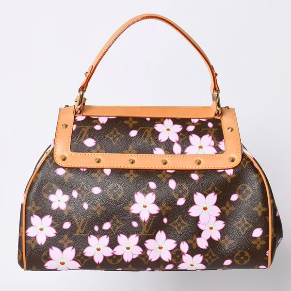 Very Good Condition LOUIS VUITTON Sack Retro PM Handbag M92012 Monogram Cherry Blossom Takashi Murakami Used 4a001243