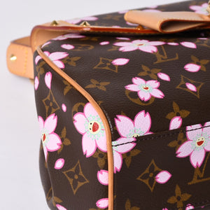 Very Good Condition LOUIS VUITTON Sack Retro PM Handbag M92012 Monogram Cherry Blossom Takashi Murakami Used 4a001243