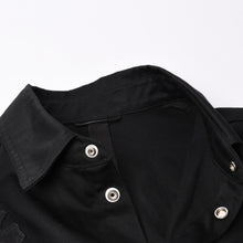 画像をギャラリービューアに読み込む, 極美品 CHROME HEARTS クロムハーツ Y NOT WORK DOG シャツジャケット サイズXL クロスパッチ 20パッチ レオパード ハラコ 中古 4a001359