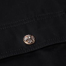 画像をギャラリービューアに読み込む, 極美品 CHROME HEARTS クロムハーツ Y NOT WORK DOG シャツジャケット サイズXL クロスパッチ 20パッチ レオパード ハラコ 中古 4a001359
