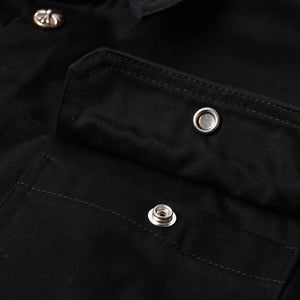 Very Good Condition CHROME HEARTS Y NOT WORK DOG Shirt Jacket Size XL Cross Patch 20 Patches Leopard Haraco Used 4a001359