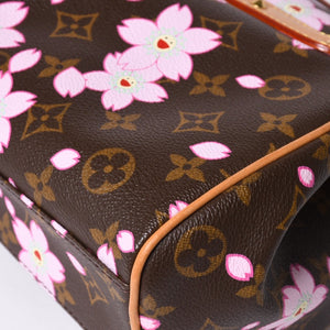 Very Good Condition LOUIS VUITTON Sack Retro PM Handbag M92012 Monogram Cherry Blossom Takashi Murakami Used 4a001243