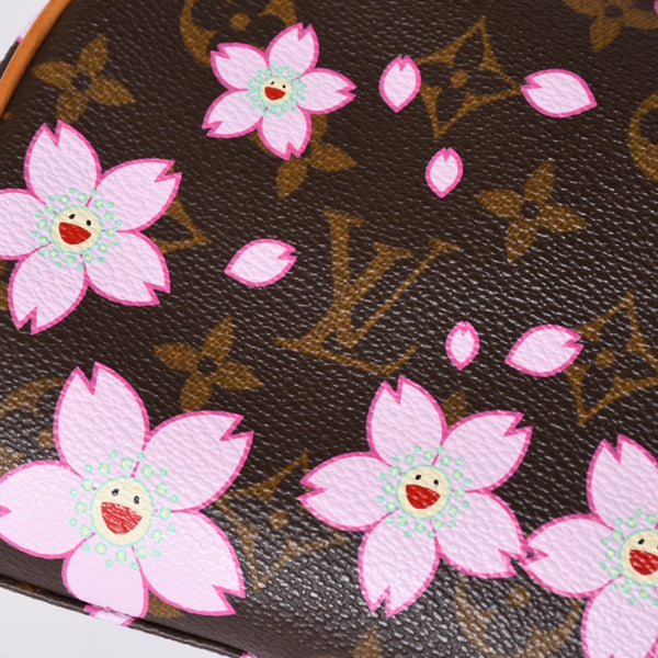 Very Good Condition LOUIS VUITTON Sack Retro PM Handbag M92012 Monogram Cherry Blossom Takashi Murakami Used 4a001243