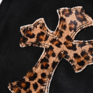 Very Good Condition CHROME HEARTS Y NOT WORK DOG Shirt Jacket Size XL Cross Patch 20 Patches Leopard Haraco Used 4a001359