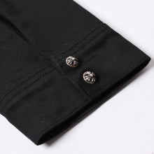 画像をギャラリービューアに読み込む, 極美品 CHROME HEARTS クロムハーツ Y NOT WORK DOG シャツジャケット サイズXL クロスパッチ 20パッチ レオパード ハラコ 中古 4a001359