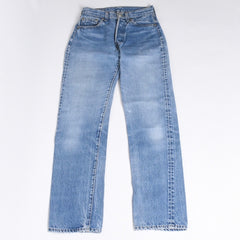新品未使用 CHROME HEARTS クロムハーツ × LEVI'S リーバイス デニムパンツ ジーンズ サイズ27 クロスボールボタン インディゴブルー中古 4a001412