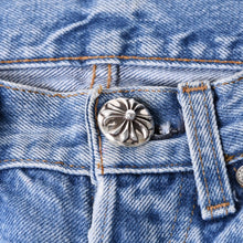 画像をギャラリービューアに読み込む, 新品未使用 CHROME HEARTS クロムハーツ × LEVI'S リーバイス デニムパンツ ジーンズ サイズ27 クロスボールボタン インディゴブルー中古 4a001412