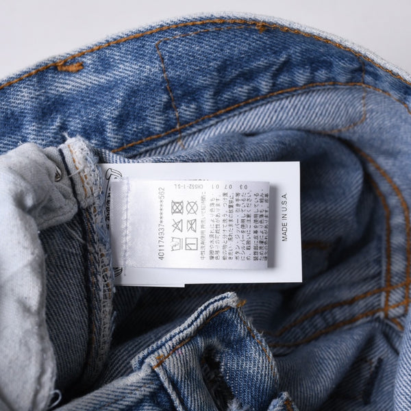 新品未使用 CHROME HEARTS クロムハーツ × LEVI'S リーバイス デニムパンツ ジーンズ サイズ27 クロスボールボタン インディゴブルー中古 4a001412