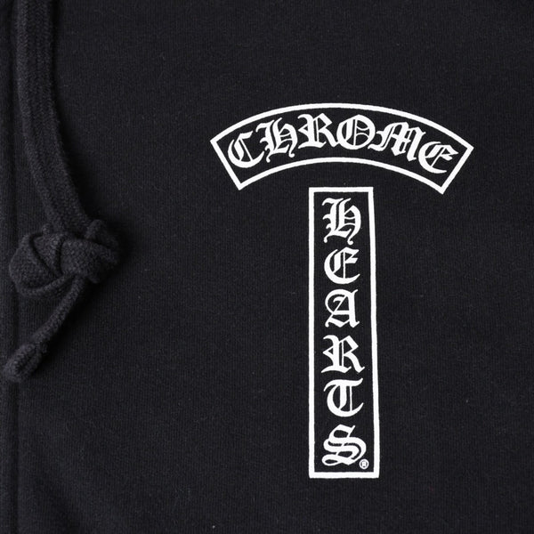 CHROME HEARTS Chrome Hearts Back Arch Logo Zip Up Hoodie T-Bar USA Up Hoodie Back Arch Floral Cross Horseshoe Black Good Condition Used 4a002034