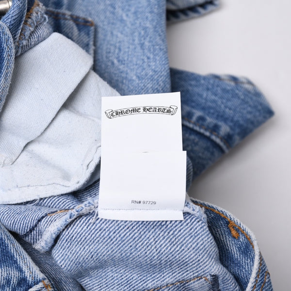 新品未使用 CHROME HEARTS クロムハーツ × LEVI'S リーバイス デニムパンツ ジーンズ サイズ27 クロスボールボタン インディゴブルー中古 4a001412