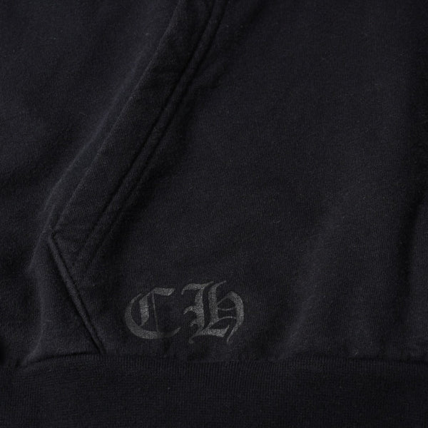CHROME HEARTS Chrome Hearts Back Arch Logo Zip Up Hoodie T-Bar USA Up Hoodie Back Arch Floral Cross Horseshoe Black Good Condition Used 4a002034