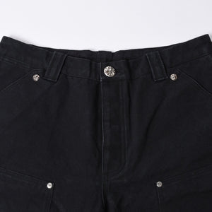 New and unused CHROME HEARTS CARPENTER DOUBLE KNEE Carpenter shorts size 34 with patch cross ball silver 925 used 4a001406
