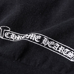 CHROME HEARTS Chrome Hearts Back Arch Logo Zip Up Hoodie T-Bar USA Up Hoodie Back Arch Floral Cross Horseshoe Black Good Condition Used 4a002034