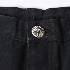 New and unused CHROME HEARTS CARPENTER DOUBLE KNEE Carpenter shorts size 34 with patch cross ball silver 925 used 4a001406