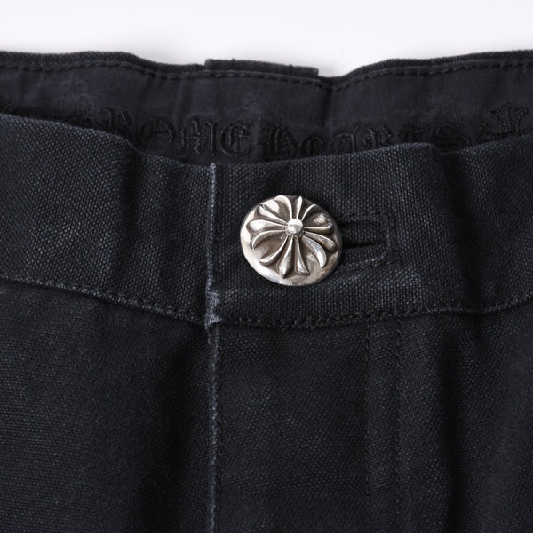 New and unused CHROME HEARTS CARPENTER DOUBLE KNEE Carpenter shorts size 34 with patch cross ball silver 925 used 4a001406