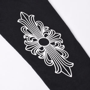 CHROME HEARTS Chrome Hearts Back Arch Logo Zip Up Hoodie T-Bar USA Up Hoodie Back Arch Floral Cross Horseshoe Black Good Condition Used 4a002034