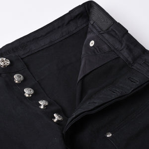 New and unused CHROME HEARTS CARPENTER DOUBLE KNEE Carpenter shorts size 34 with patch cross ball silver 925 used 4a001406