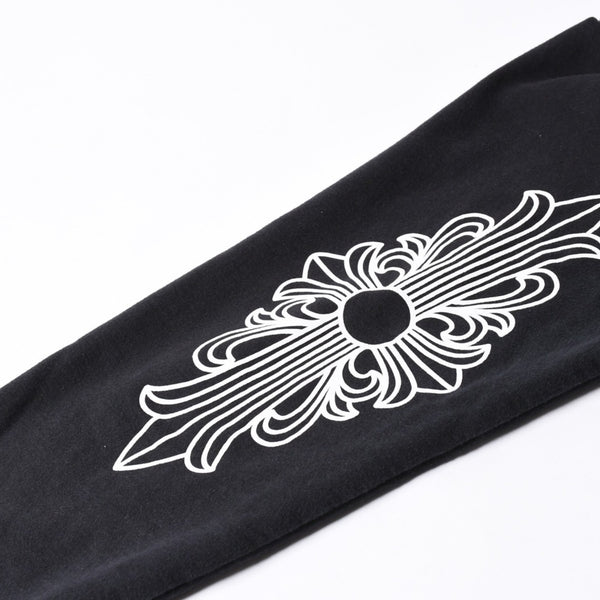 CHROME HEARTS Chrome Hearts Back Arch Logo Zip Up Hoodie T-Bar USA Up Hoodie Back Arch Floral Cross Horseshoe Black Good Condition Used 4a002034