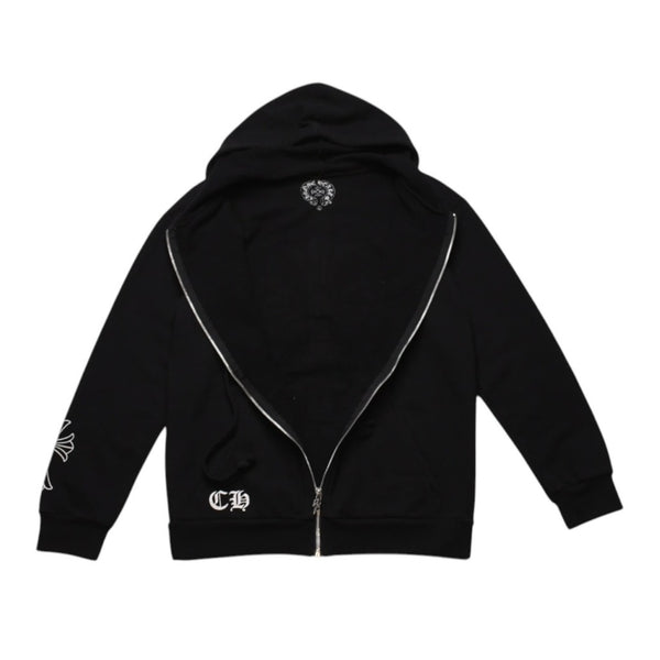 CHROME HEARTS クロムハーツ セメタリークロスジップアップパーカー CHクロス セメタリークロス シルバー金具 ブラック 黒 美品 中古 4a002033