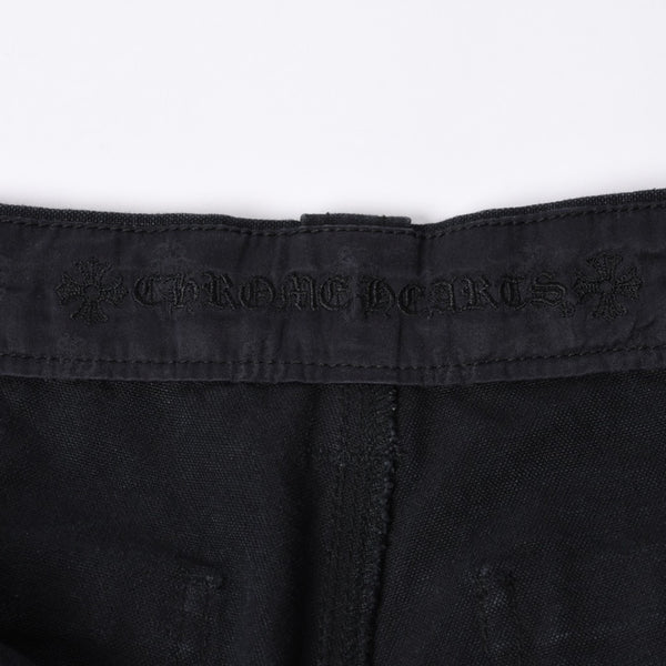 New and unused CHROME HEARTS CARPENTER DOUBLE KNEE Carpenter shorts size 34 with patch cross ball silver 925 used 4a001406