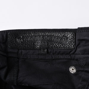 New and unused CHROME HEARTS CARPENTER DOUBLE KNEE Carpenter shorts size 34 with patch cross ball silver 925 used 4a001406