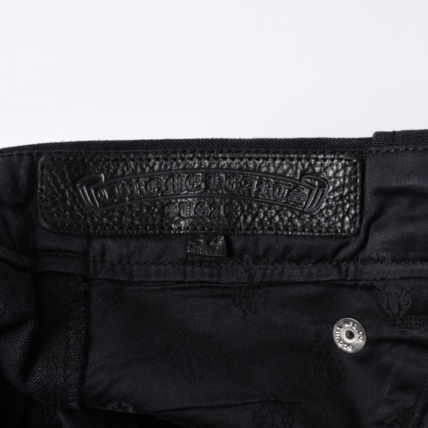 New and unused CHROME HEARTS CARPENTER DOUBLE KNEE Carpenter shorts size 34 with patch cross ball silver 925 used 4a001406