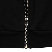 画像をギャラリービューアに読み込む, CHROME HEARTS クロムハーツ セメタリークロスジップアップパーカー CHクロス セメタリークロス シルバー金具 ブラック 黒 美品 中古 4a002033