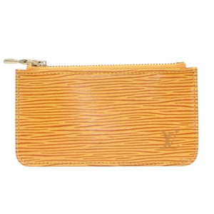 極美品 LOUIS VUITTON ルイ ヴィトン ポシェット クレ コインケース M63809 タッシリーイエロー エピレザー ゴールド金具 中古 4a001251