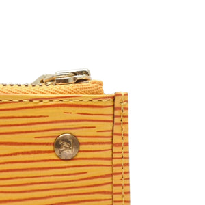 極美品 LOUIS VUITTON ルイ ヴィトン ポシェット クレ コインケース M63809 タッシリーイエロー エピレザー ゴールド金具 中古 4a001251