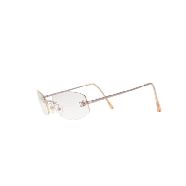 CHANEL シャネル ココマーク Sunglasses サングラス 57◻︎19 130 c.194/6 クリアカラー 美品 中古 4a001388