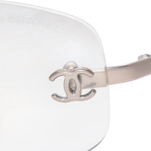 CHANEL シャネル ココマーク Sunglasses サングラス 57◻︎19 130 c.194/6 クリアカラー 美品 中古 4a001388
