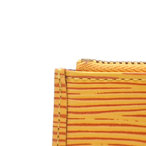 極美品 LOUIS VUITTON ルイ ヴィトン ポシェット クレ コインケース M63809 タッシリーイエロー エピレザー ゴールド金具 中古 4a001251