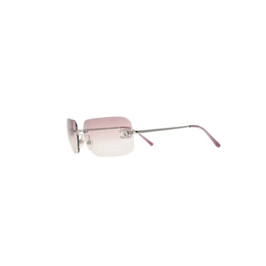 CHANEL rimless sunglasses, size 62◻17 120 4017-D Pink Clear Color Excellent Condition Used 4a001390