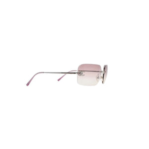 CHANEL rimless sunglasses, size 62◻17 120 4017-D Pink Clear Color Excellent Condition Used 4a001390