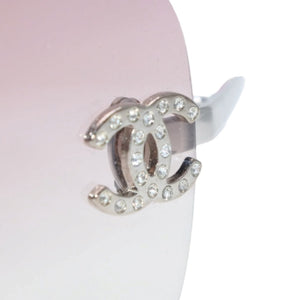CHANEL rimless sunglasses, size 62◻17 120 4017-D Pink Clear Color Excellent Condition Used 4a001390