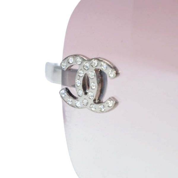 CHANEL rimless sunglasses, size 62◻17 120 4017-D Pink Clear Color Excellent Condition Used 4a001390