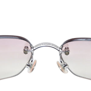 CHANEL rimless sunglasses, size 62◻17 120 4017-D Pink Clear Color Excellent Condition Used 4a001390