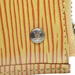 極美品 LOUIS VUITTON ルイ ヴィトン ポシェット クレ コインケース M63809 タッシリーイエロー エピレザー ゴールド金具 中古 4a001251
