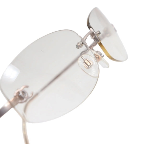 CHANEL rimless sunglasses, size 62◻17 120 4017-D Pink Clear Color Excellent Condition Used 4a001390