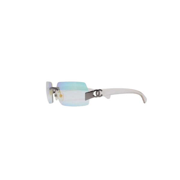 Very good condition CHANEL sunglasses eyewear 4048 c.168/6M size 59□16 125 here mark white used 4a001423