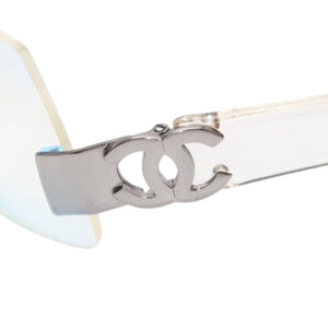 Very good condition CHANEL sunglasses eyewear 4048 c.168/6M size 59□16 125 here mark white used 4a001423
