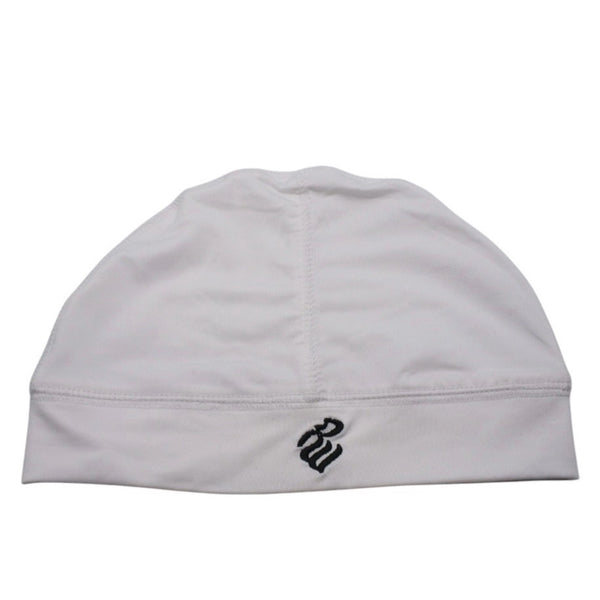 極美品 Roca wear ロカウェア キャップ ビーニー KOREA製 スパンデックス ホワイト ブラック 中古 4a001420